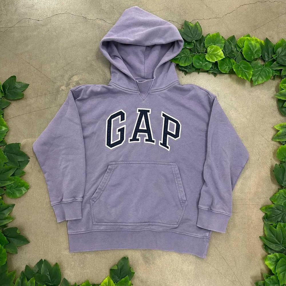 GAP Greyish Purple Logo Pullover Hoodie